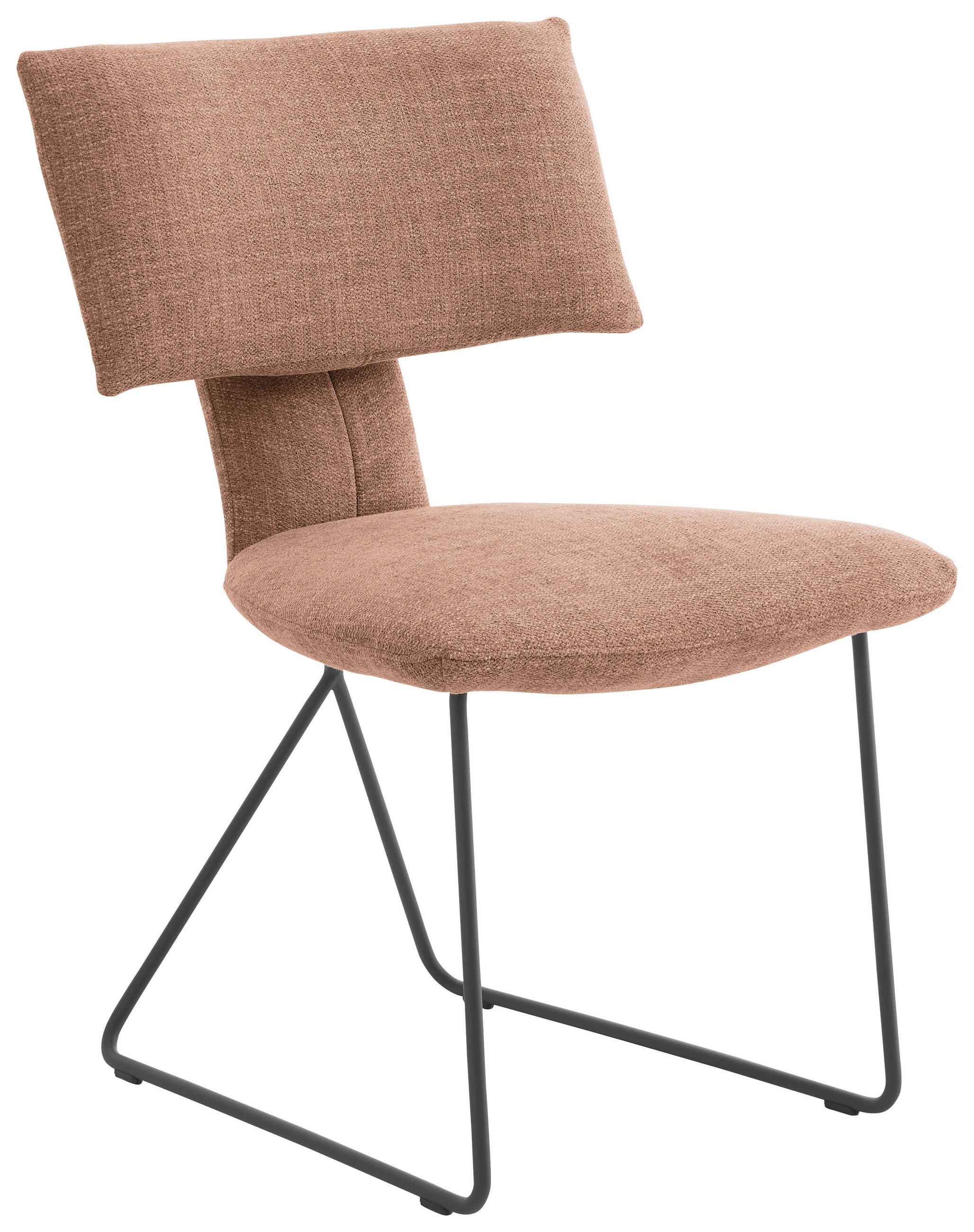 STUHL  in Eisen Webstoff Metall, Textil  - Anthrazit/Kupferfarben, Design, Textil/Metall (57/87/67cm) - Johann Jakob