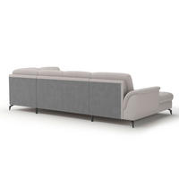WOHNLANDSCHAFT in Vliesstoff Kombination Echtleder/Stoff Hellgrau  - Hellgrau/Schwarz, Modern, Leder/Textil (164/319/212cm) - Sit & More