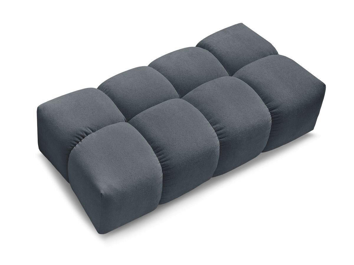 HOCKER EVEREST Struktur Dunkelblau  - Schwarz/Dunkelblau, MODERN, Kunststoff/Textil (140/70/40cm)