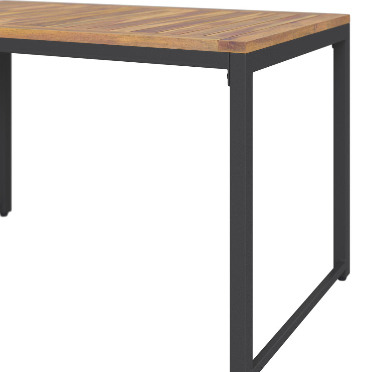 LOUNGETISCH Holz, Metall  - Schwarz/Naturfarben, MODERN, Holz/Metall (100/42/60cm) - Ambia Garden