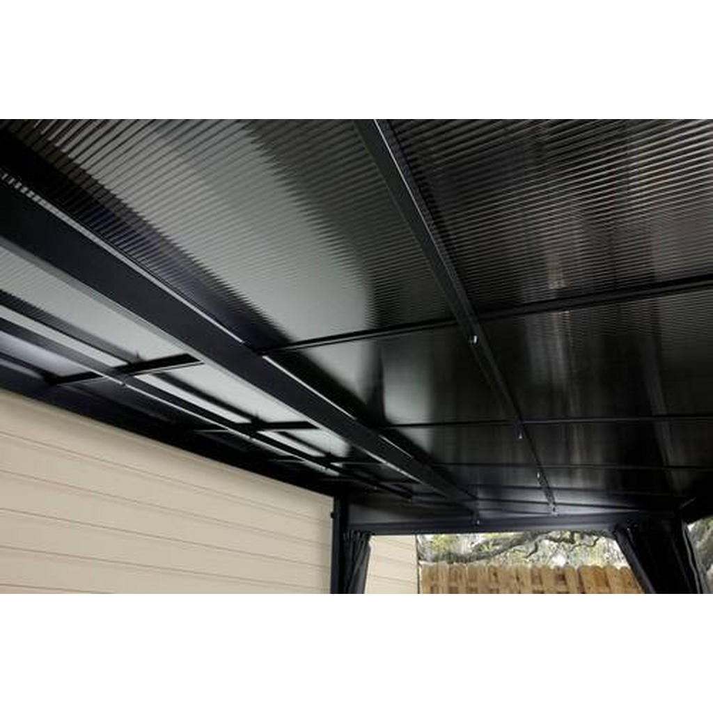 Thumbnail - Ambia Garden Terrassenüberdachung, Anthrazit, Metall, 363x240x240 cm, Sonnen- & Sichtschutz