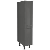 APOTHEKERSCHRANK 30/168/58 cm  in Schieferfarben  - Schieferfarben/Edelstahlfarben, MODERN, Holzwerkstoff/Metall (30/168/58cm) - Nobilia
