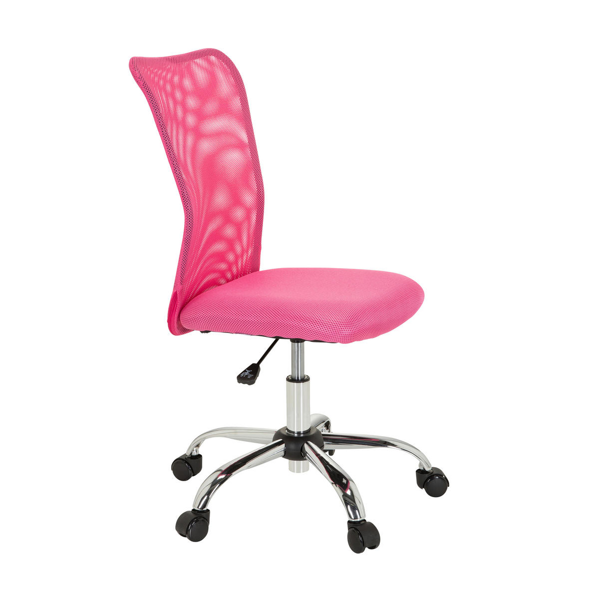 JUGENDDREHSTUHL  in Netzbespannung Pink  - Chromfarben/Pink, Basics, Kunststoff/Textil (54/88/54cm) - MID.YOU