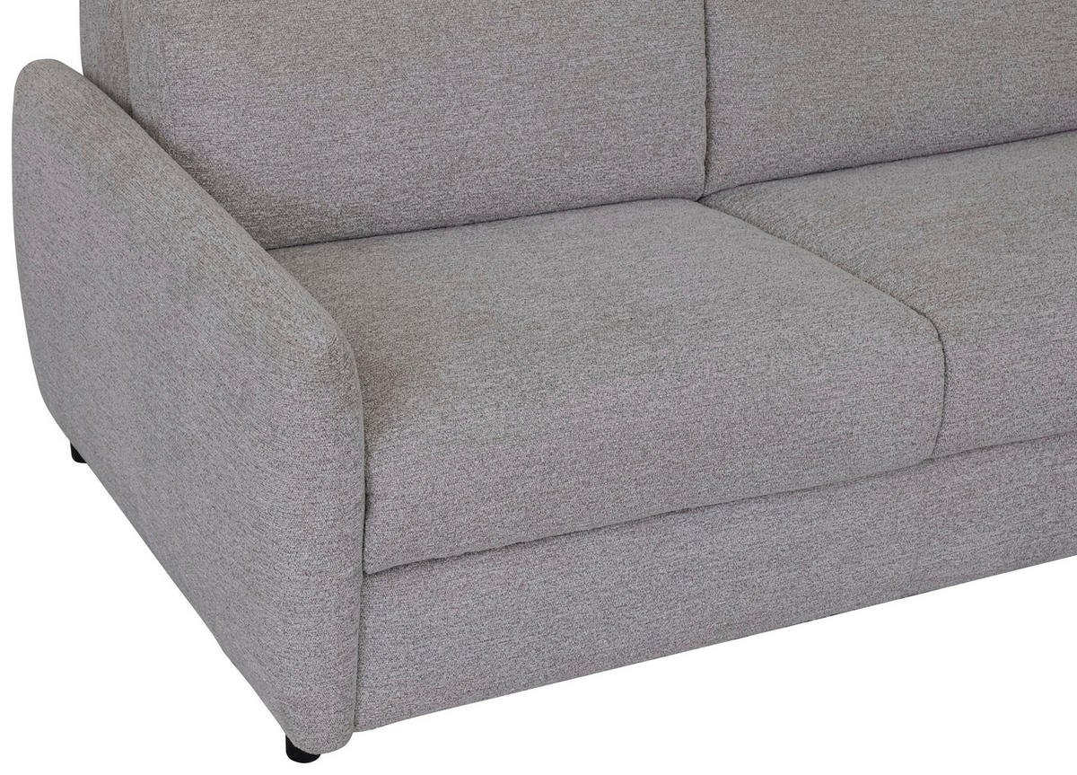 ZOFA S POSTELJNO FUNKCIJO,  siva tekstil  - črna/siva, Design, tekstil (184/91/99cm) - Xora