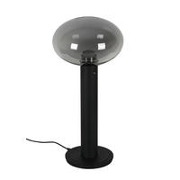 AKKU-TISCHLEUCHTE 20/42 cm  - Chromfarben/Schwarz, Design, Glas/Kunststoff (20/42cm) - Dieter Knoll