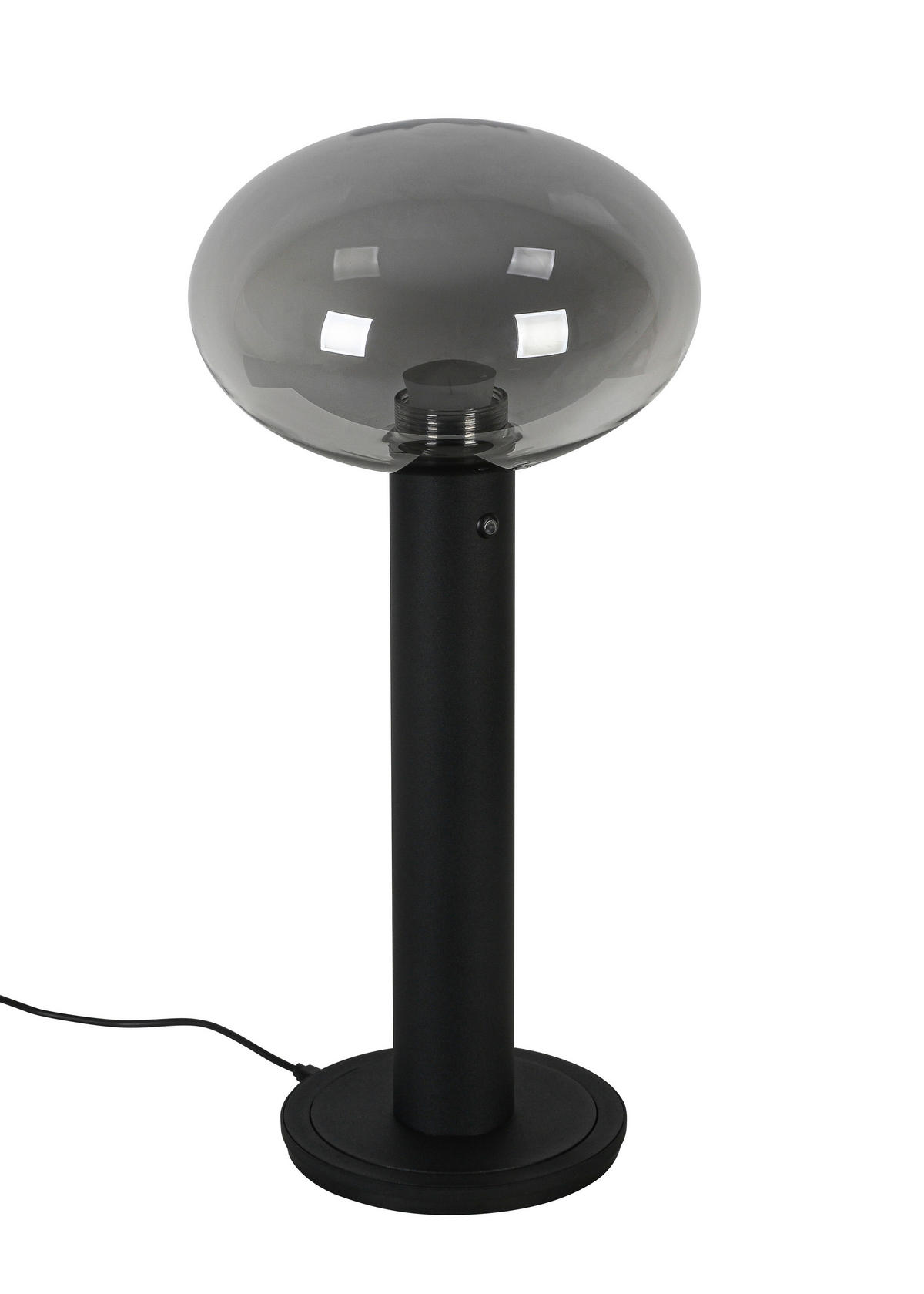 AKKU-TISCHLEUCHTE 20/42 cm  - Chromfarben/Schwarz, Design, Glas/Kunststoff (20/42cm) - Dieter Knoll