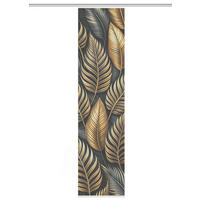FLÄCHENVORHANG   blickdicht  60/245 cm   - Anthrazit/Goldfarben, Natur, Textil (60/245cm)