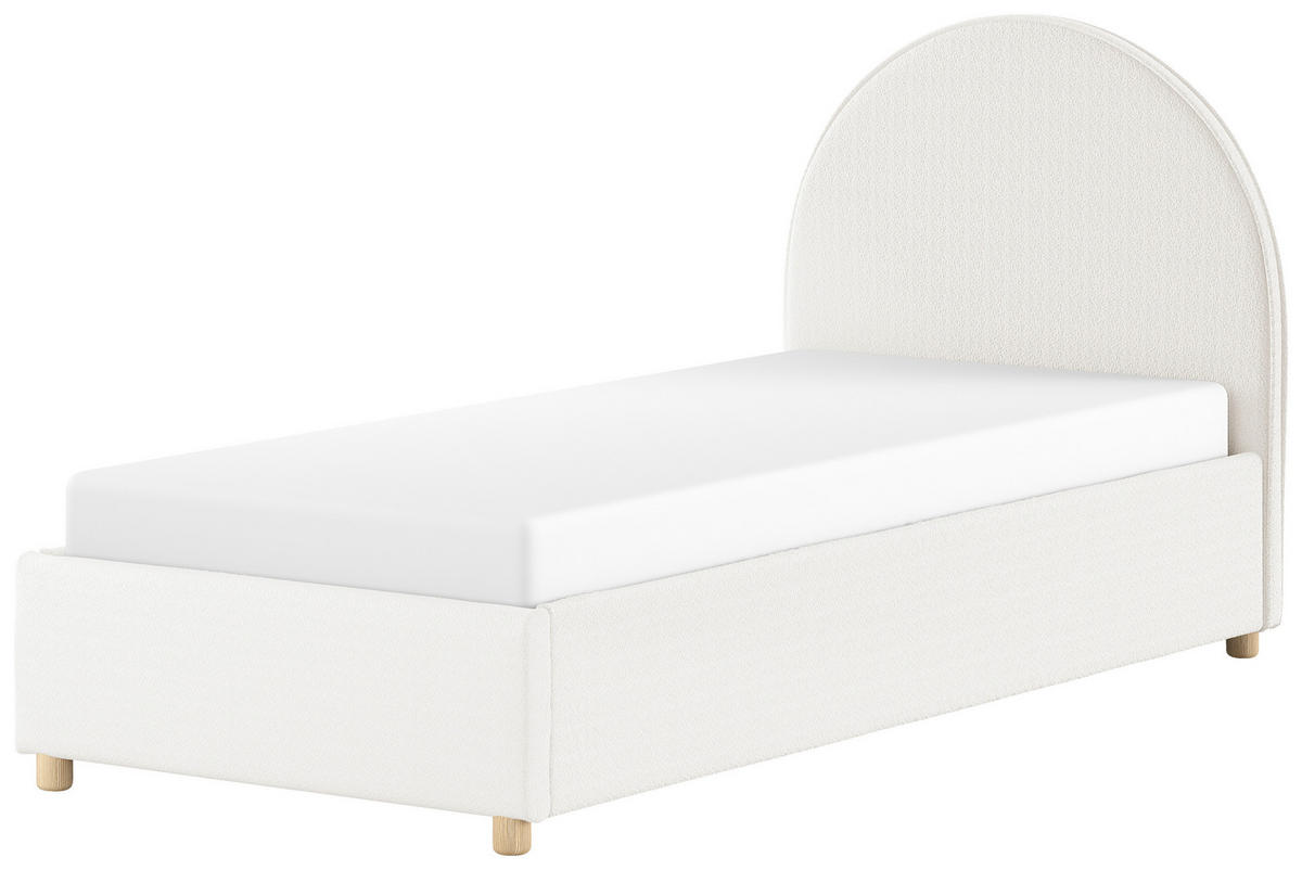 KINDER-/JUNIORBETT 90/200 cm  in Weiß  - Naturfarben/Weiß, ROMANTIK / LANDHAUS, Holz/Textil (90/200cm) - Vipack