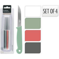 KNIVSET  - vit/stålfärgad, Basics, metall/plast