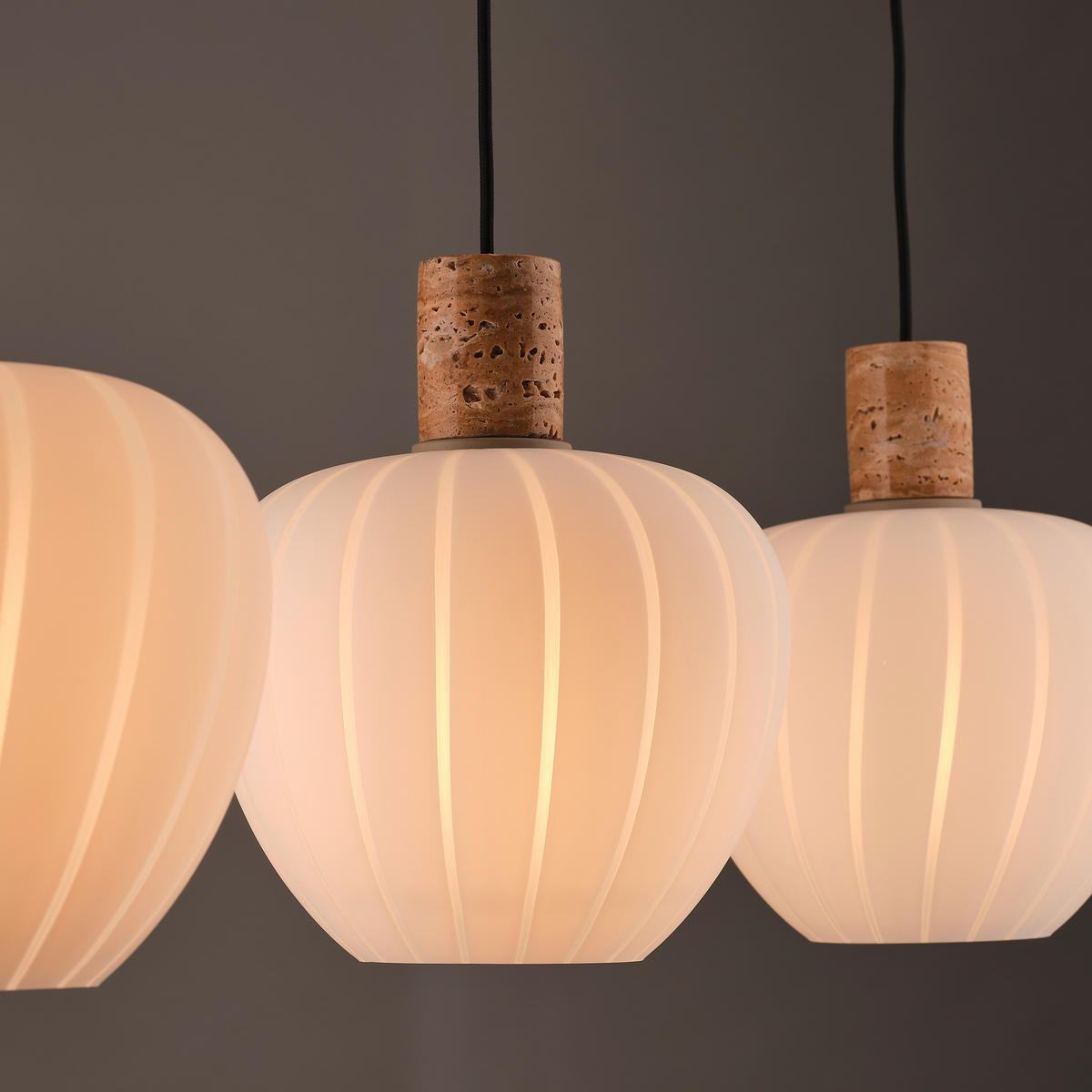 HÄNGELEUCHTE 120/25/150 cm  - Beige/Weiß, Basics, Glas/Metall (120/25/150cm)