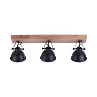 DECKENLEUCHTE SAMIA 74/15/22,5 cm   - Schwarz, Trend, Holz/Metall (74/15/22,5cm)