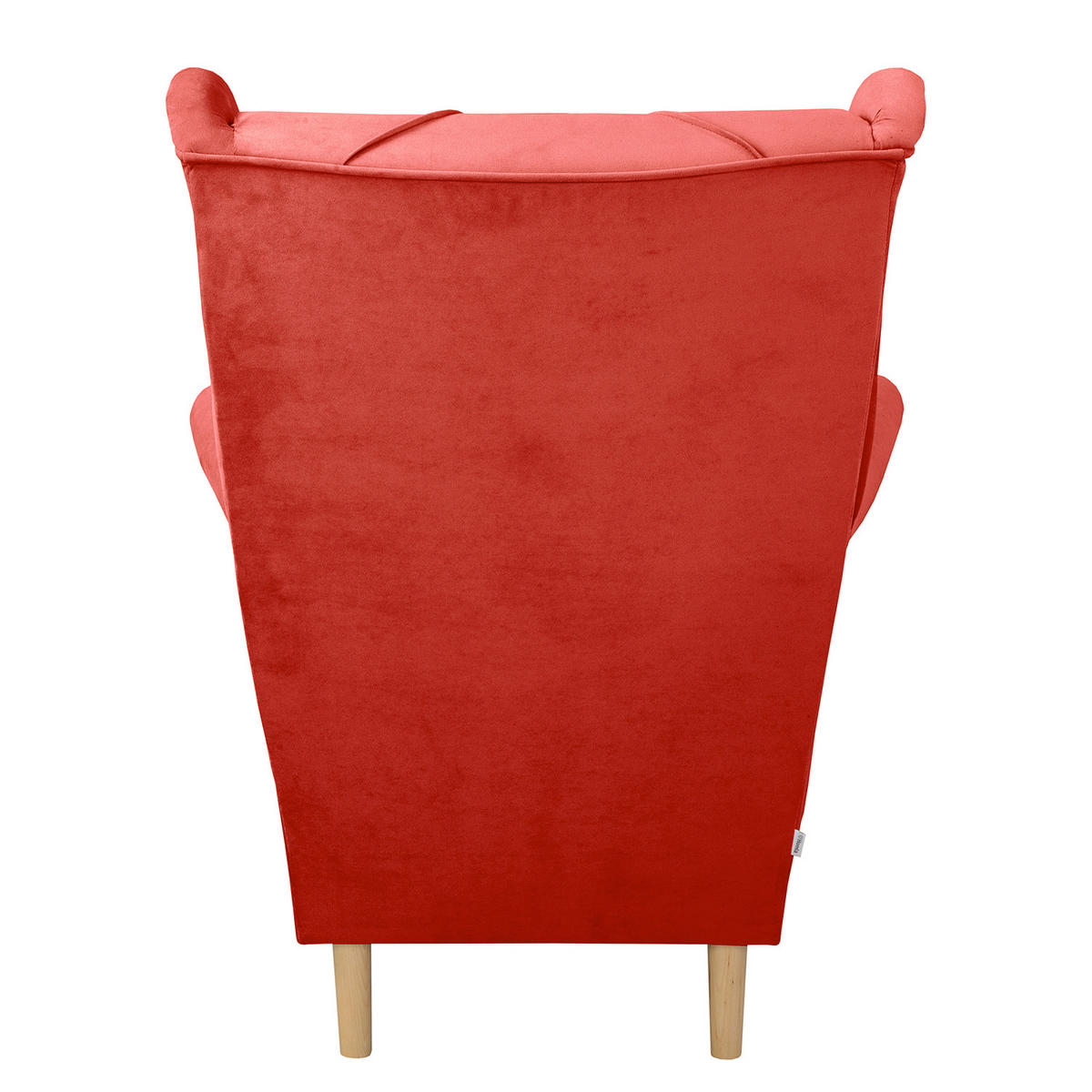 OHRENSESSEL Samt Rot  - Rot, Design, Holz/Textil (84/105/90cm) - P & B