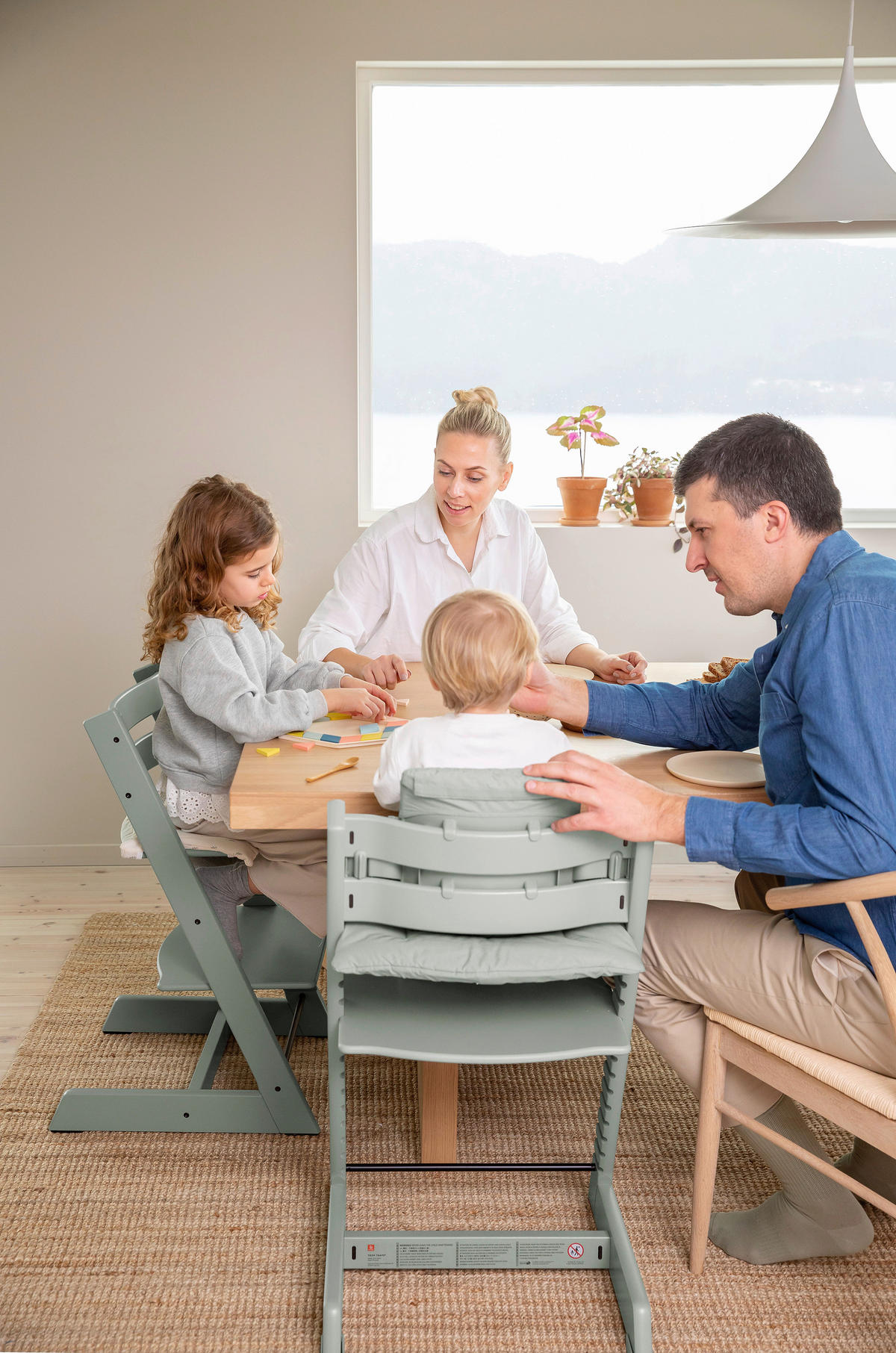 HOCHSTUHL-SET Tripp Trapp Bundles  - Salbeigrün, Basics, Holz (83/65/46cm) - Stokke