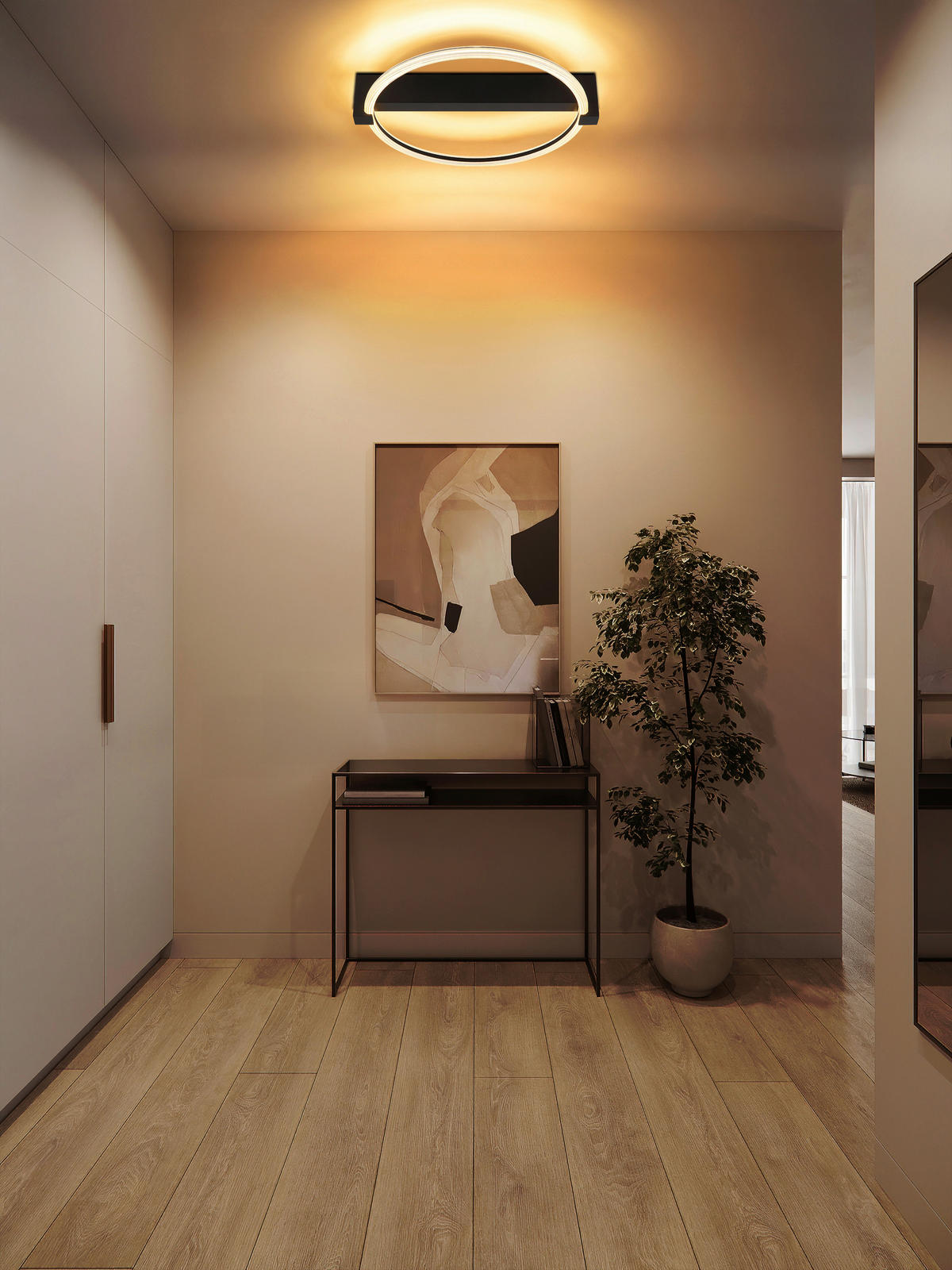 STROPNA LED-SVETILKA  Fletcher   3000 K 230 V  - črna/bela, Design, kovina/umetna masa (41,4/38/8,5cm) - Globo