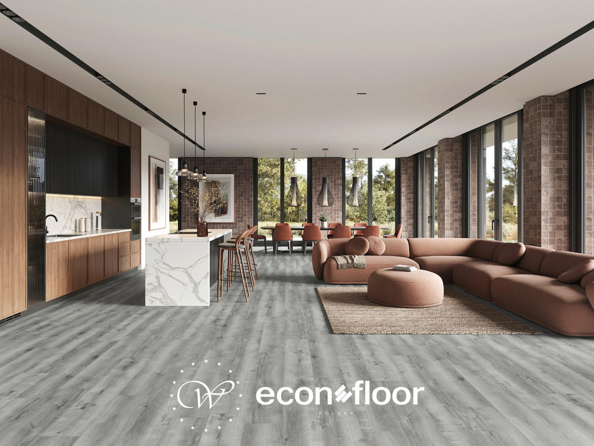 VINYLBODEN Econfloor LA BOHEME 55 ONTANO GREY  per  m² - Grau, Basics, Kunststoff/Stein (23/128/0,57cm)