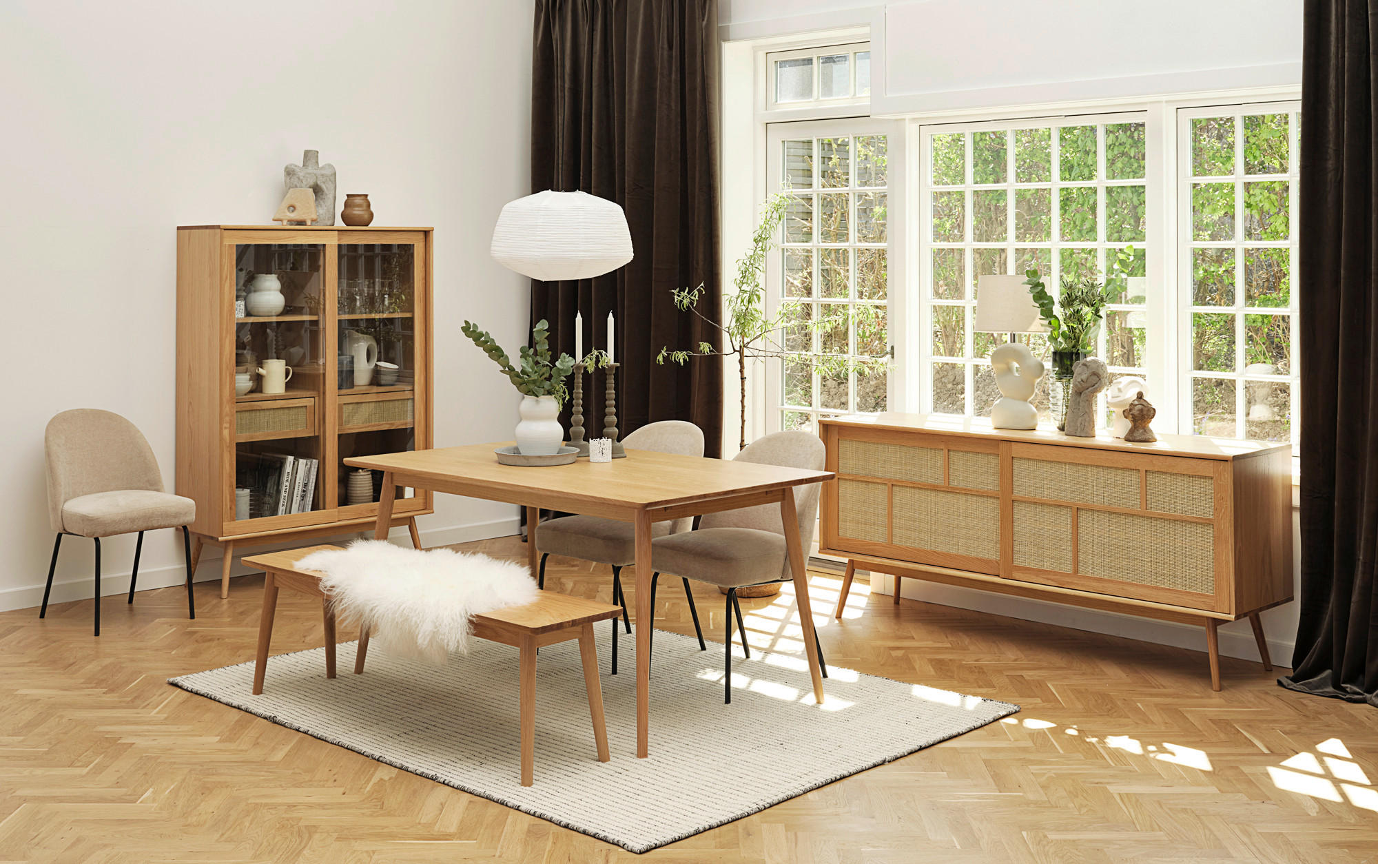SIDEBOARD  in 180/79/45 cm  - Eichefarben/Naturfarben, Trend, Naturmaterialien/Holzwerkstoff (180/79/45cm) - Carryhome
