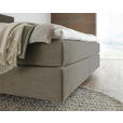 BOXSPRINGBETT 160/200 cm,  in Greige, Topper, Matratzen, H2 + H2 = mittel  - Greige/Schwarz, Design, Kunststoff/Textil (160/200cm) - Dieter Knoll