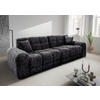 VIERSITZER-SOFA in Struktur Schwarz  - Schwarz, MODERN, Kunststoff/Textil (300/87/120cm) - Livetastic
