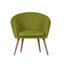 SESSEL in Grün Textil - Naturfarben/Grün, Design, Holz/Textil (73/73/66cm) - Carryhome