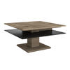 COUCHTISCH in Holz, Glas 90/90/46 cm  - Eichefarben/Anthrazit, Design, Glas/Holz (90/90/46cm) - Voglauer
