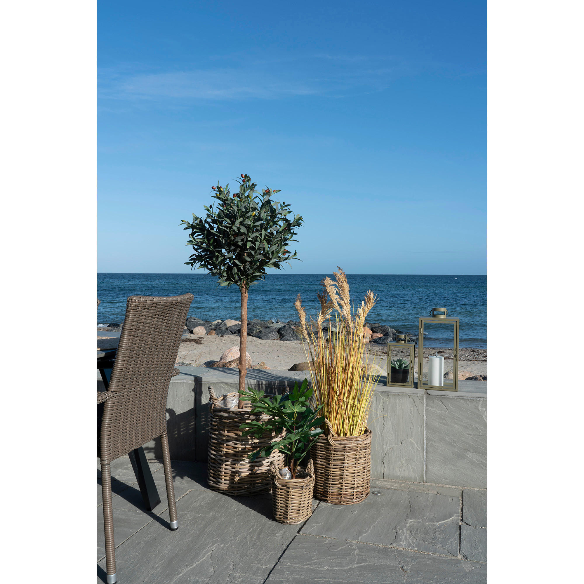 KORBSET - Klar/Braun, Basics, Holz/Kunststoff (41/49/41cm)