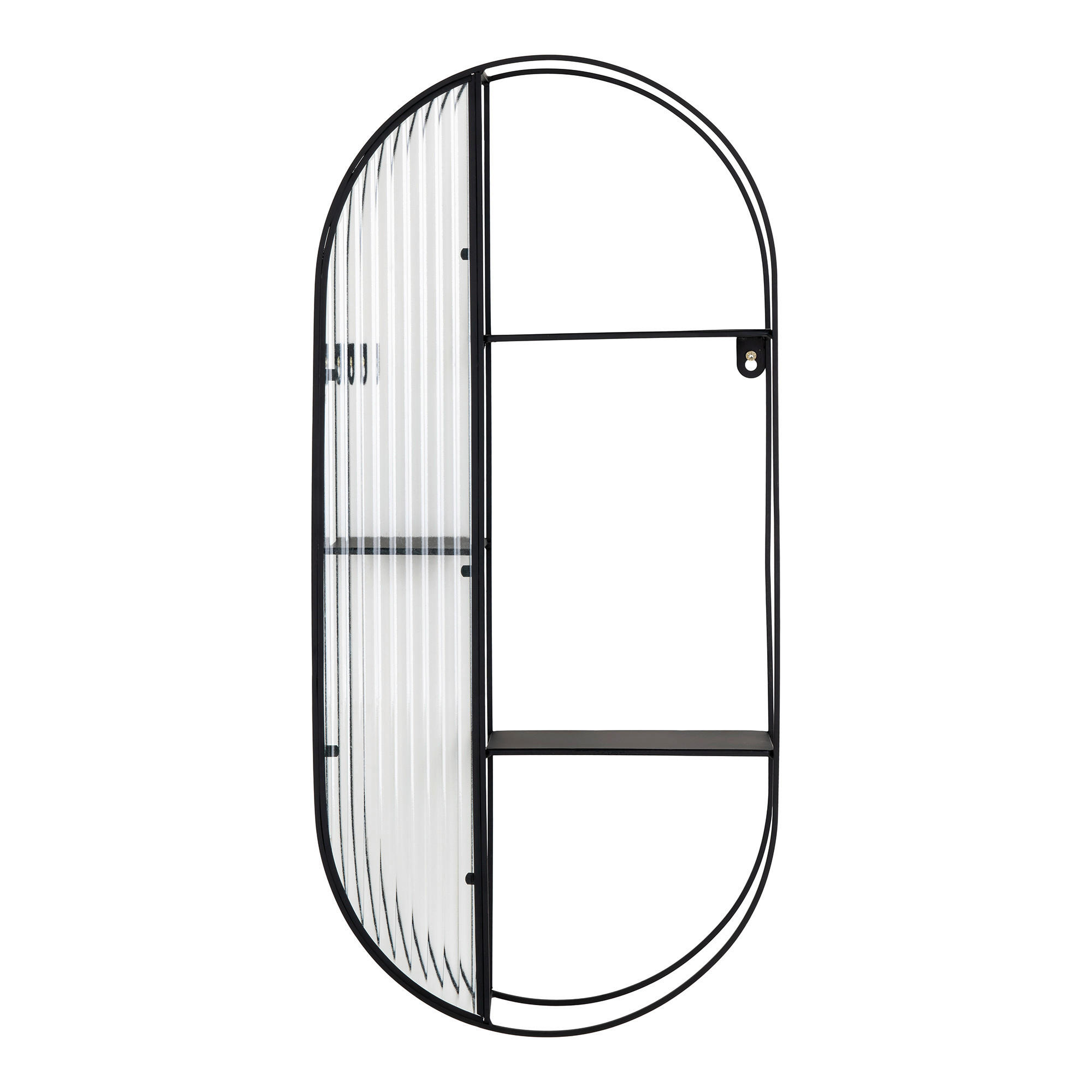 WANDREGAL Schwarz  - Schwarz, Design, Glas/Metall (32/68/11cm)