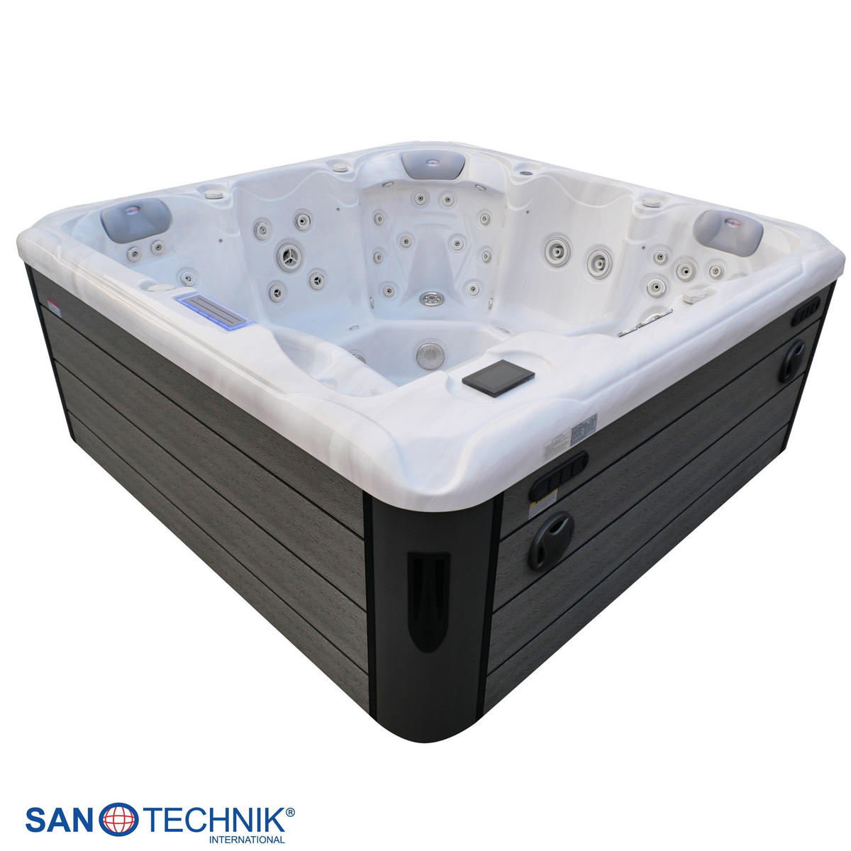WHIRLPOOL Lucca  - Grauweiß, KONVENTIONELL, Kunststoff (220/220/95cm) - Sanotechnik