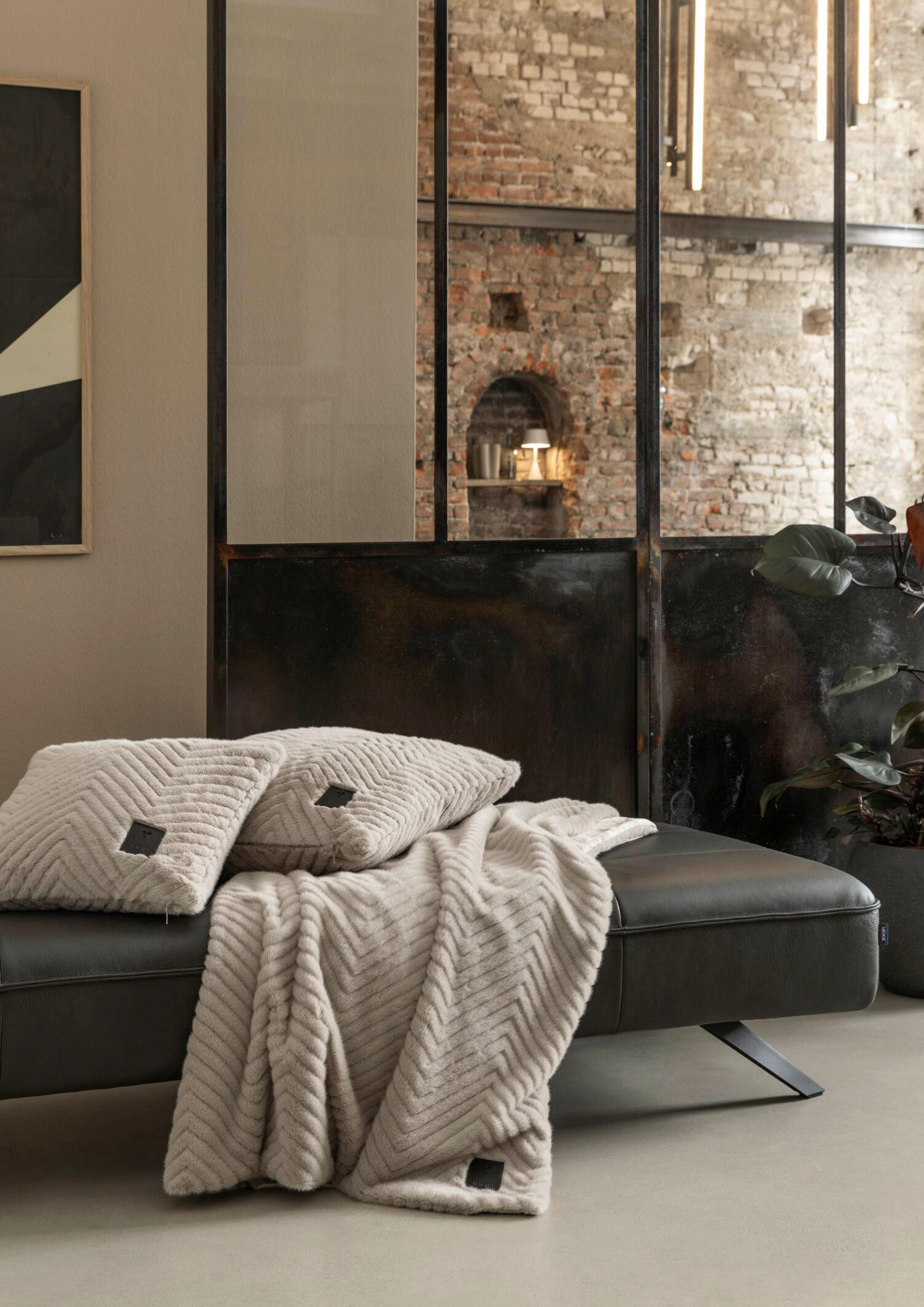 Thumbnail - Joop! Plaid, Creme, Natur, Textil, Uni, 130x200 cm, Double face, Wohntextilien, Decken, Plaids