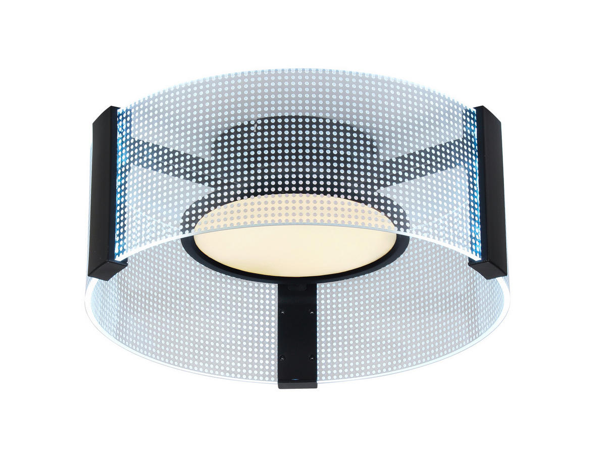 LED-DECKENLEUCHTE 40/16.5 cm   - Transparent/Weiß, Design, Kunststoff/Metall (40/16.5cm) - Novel