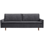 SCHLAFSOFA Flachgewebe Graublau  - Graublau/Eichefarben, KONVENTIONELL, Holz/Textil (220/85/98cm) - Carryhome