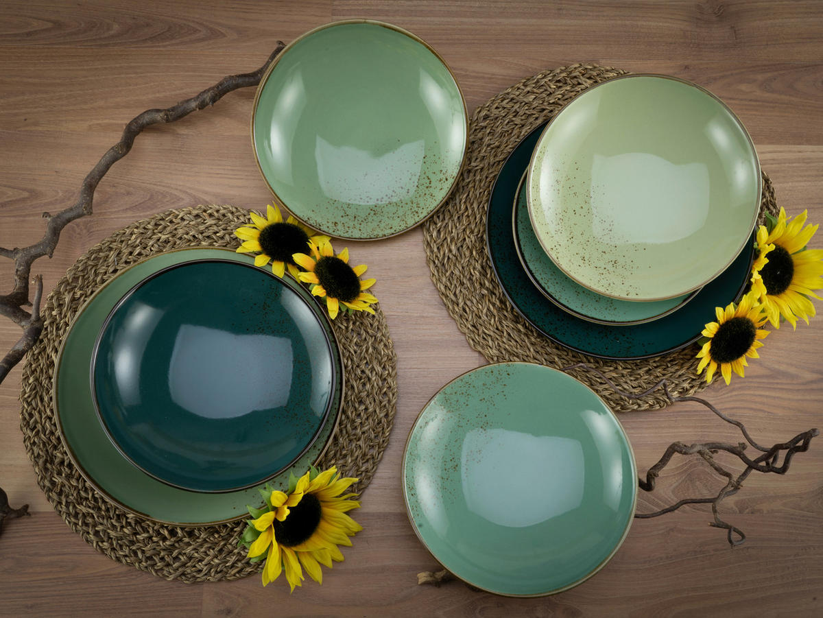JEDÁLENSKÝ SERVIS, kamenina - viacfarebná, keramika (31,5/31,5/38cm) - Creatable