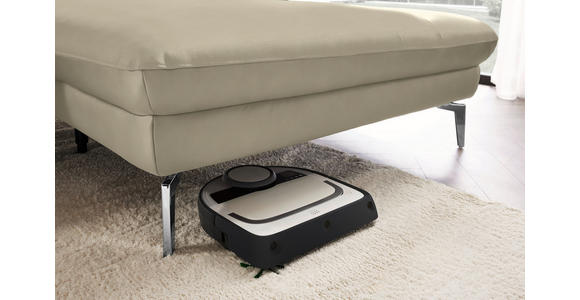 ECKSOFA in Echtleder Naturfarben 325/157 cm - Schwarz/Naturfarben, Design, Leder/Metall (325/157cm) - Dieter Knoll