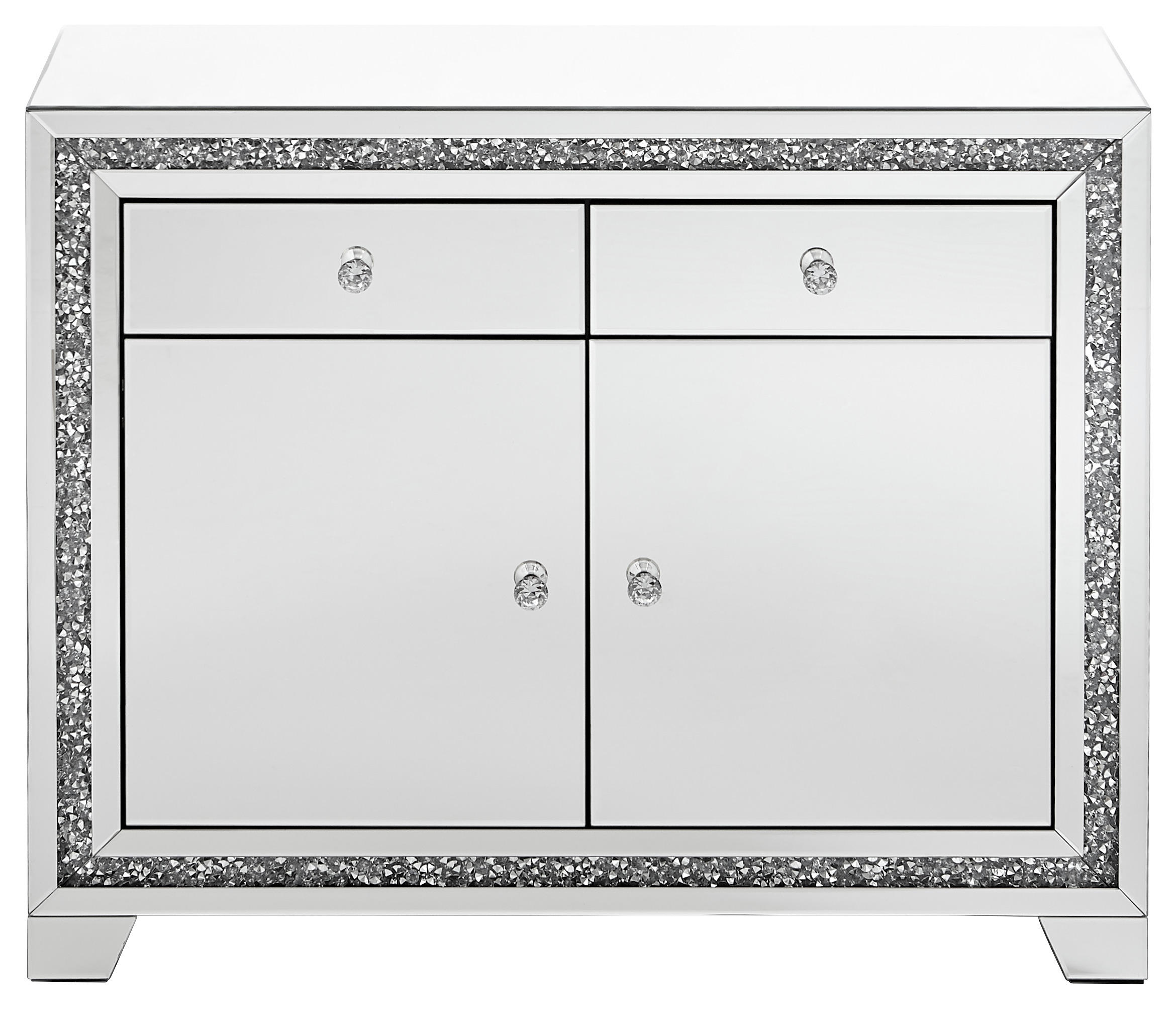 KOMODA, barvy stříbra, 100/80/40 cm - barvy stříbra, Lifestyle, kov/kompozitní dřevo (100/80/40cm) - Xora