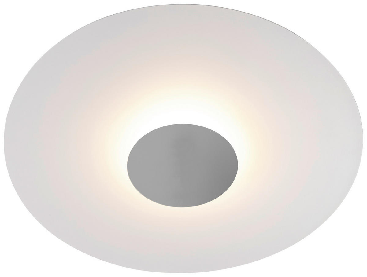 LED-DECKENLEUCHTE Chio  Smart 44/6,5 cm   - Alufarben/Weiß, Basics, Metall (44/6,5cm) - BOPP