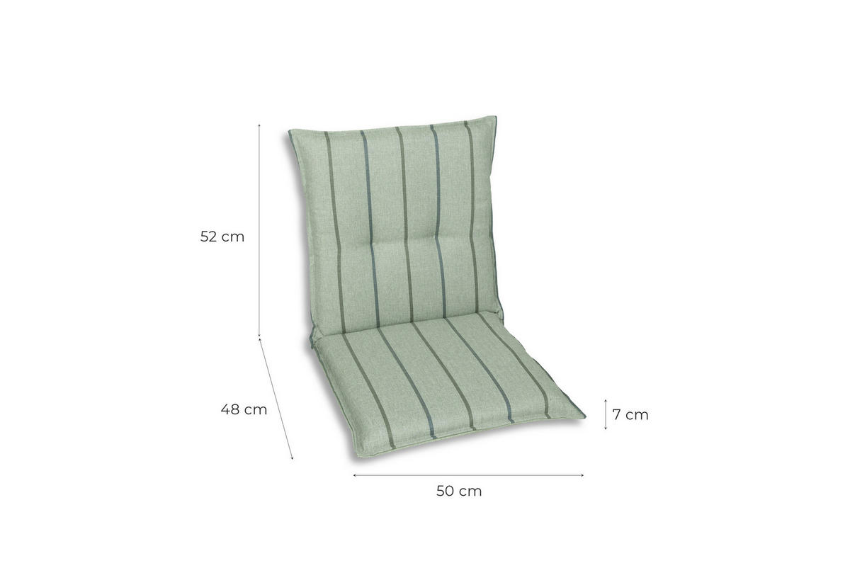 SESSELAUFLAGENSET in Hellgrün Streifen  - Hellgrün, Basics, Textil (50/7/100cm)