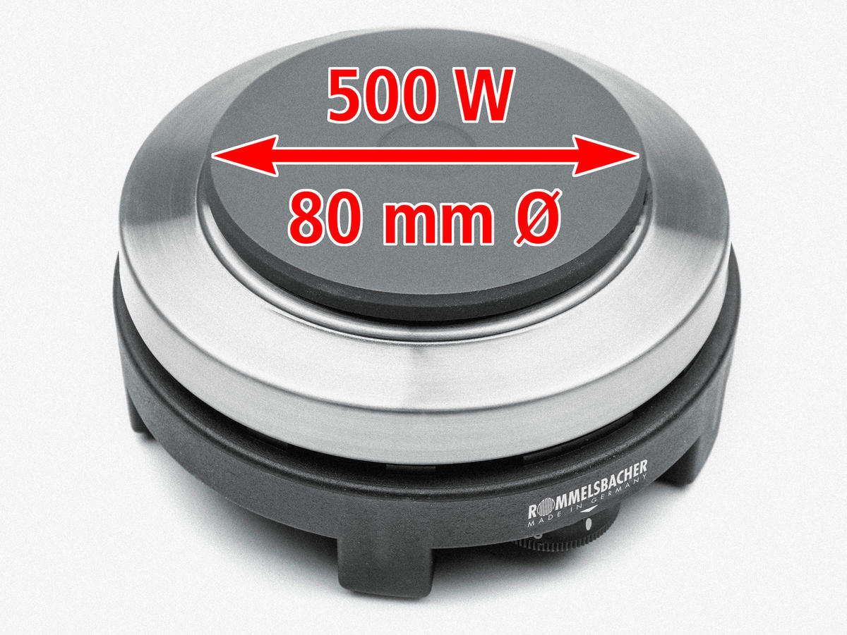KOCHPLATTE  - Schwarzchrom, Basics, Metall (14/7/14cm) - Rommelsbacher