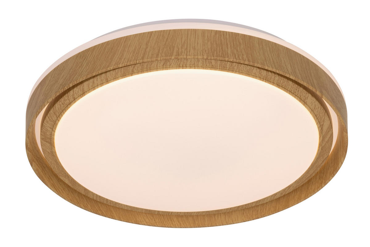 LED-DECKENLEUCHTE Halifax 39/8,5 cm   - Ecru/Weiß, Basics, Kunststoff/Metall (39/8,5cm) - Novel