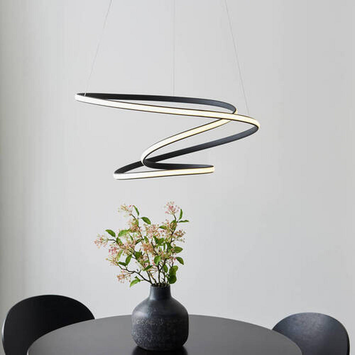 HÄNGELEUCHTE 62/184,5 cm  - Schwarz/Weiß, Design, Kunststoff/Metall (62/184,5cm) - ENDON