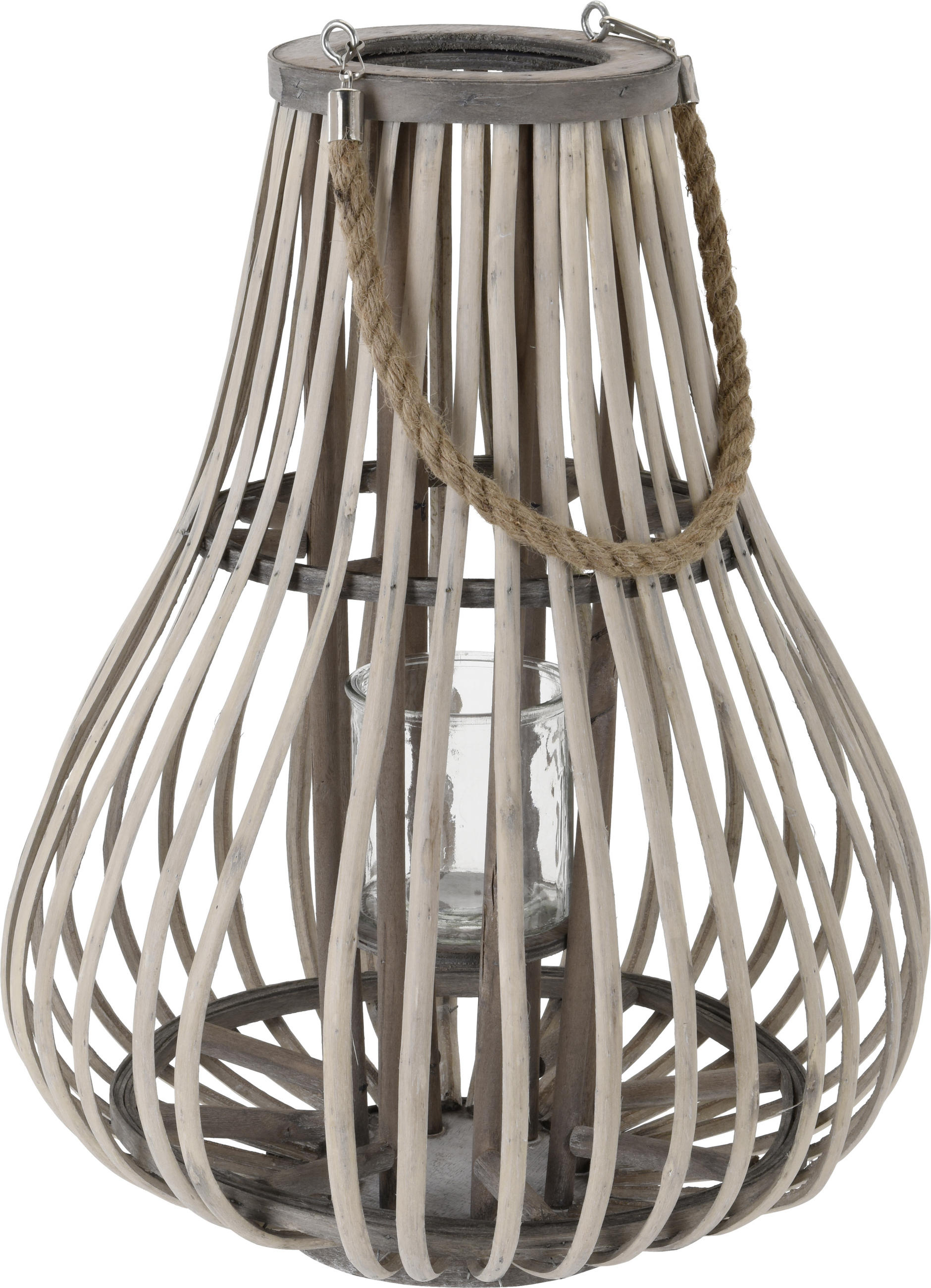 LATERNE - Braun, Trend, Glas (39/50cm)