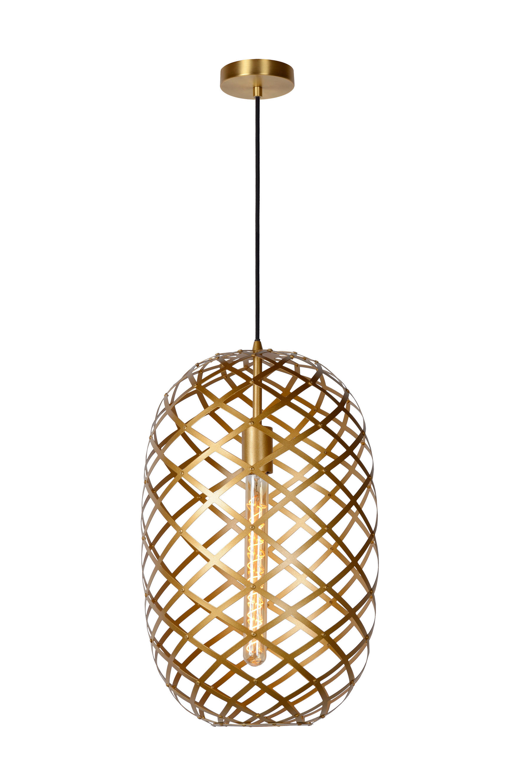 HÄNGELEUCHTE 32/180 cm - Messingfarben, KONVENTIONELL, Metall (32/180cm) - Lucide
