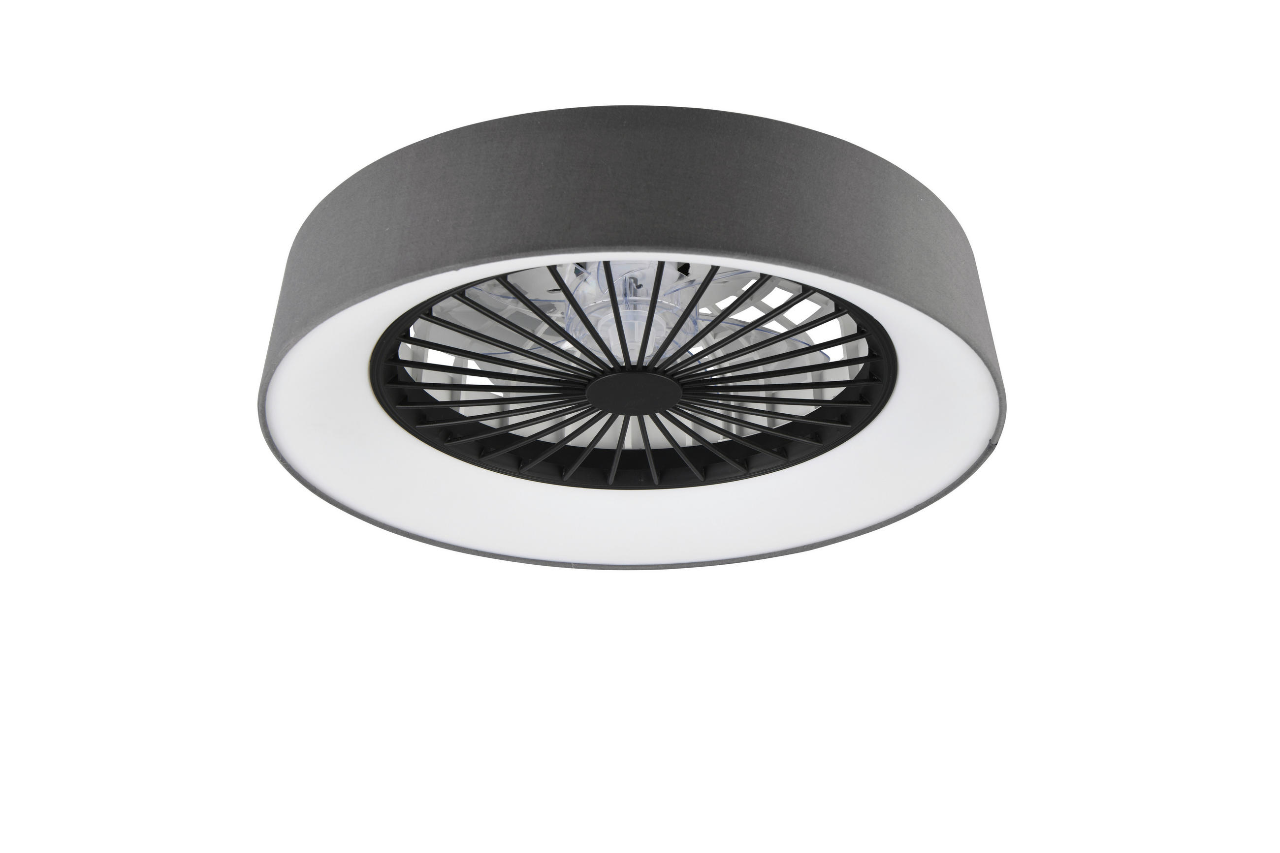 DECKENVENTILATOR 48,0/19,5 cm   - Transparent/Schwarz, Design, Kunststoff/Textil (48,0/19,5cm)