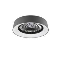 Deckenleuchte mit Ventilator 48,0/19,5 cm   - Transparent/Schwarz, Design, Kunststoff/Textil (48,0/19,5cm)