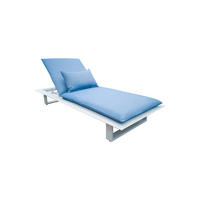 LEŽALJKA  plava, bijela  metal, tekstil      - bijela/plava, Lifestyle, metal/tekstil (198/86/83cm) - Ambia Garden