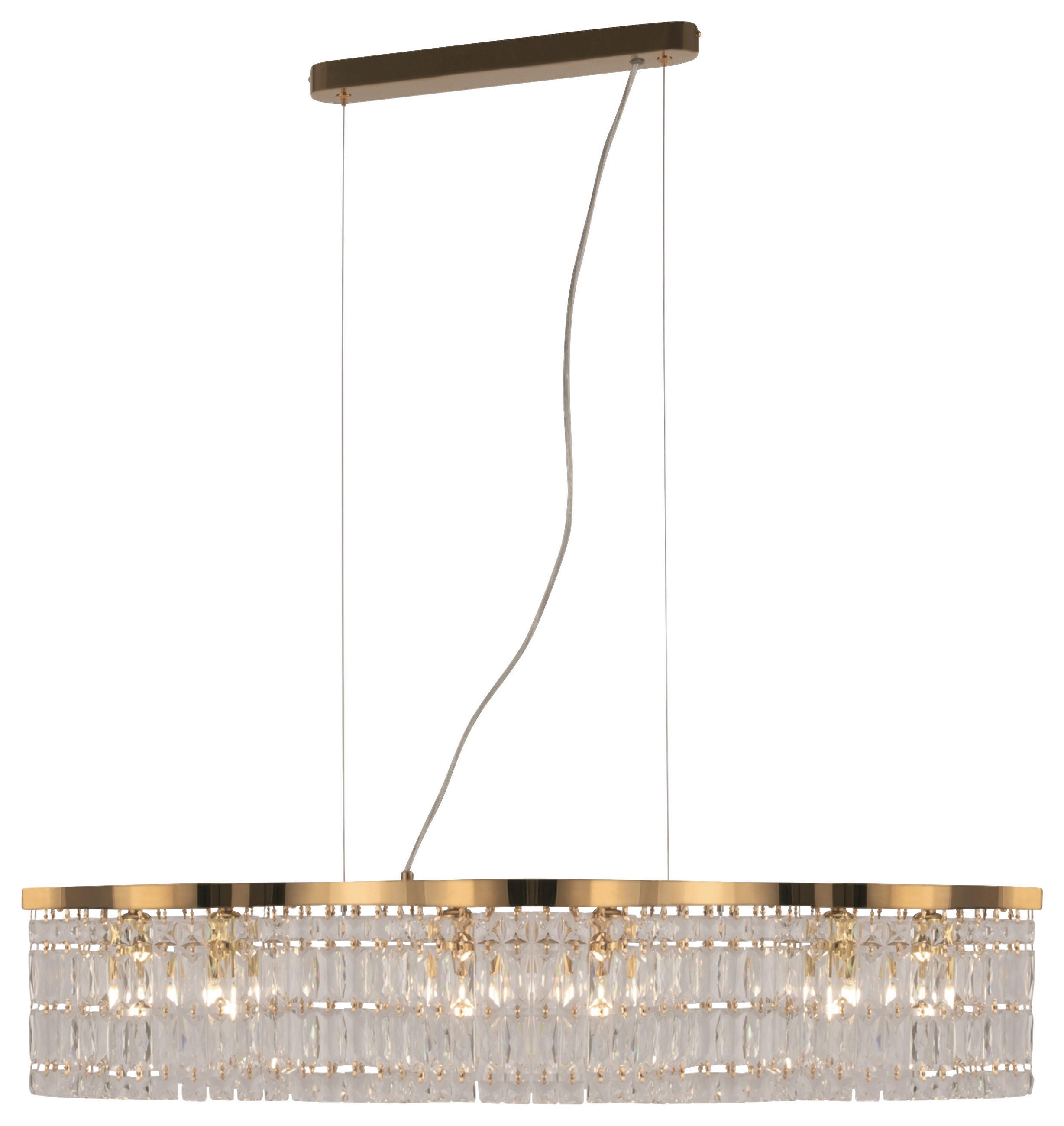 PENDELLEUCHTE 93/18/12,3 cm  - Goldfarben, Basics, Glas/Metall (93/18/12,3cm) - MAYTONI