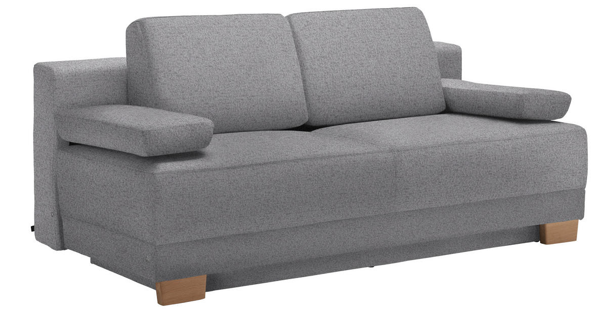 SCHLAFSOFA Felicia in Grau  - Eichefarben/Grau, Design, Holz/Textil (200/93/102cm) - Novel