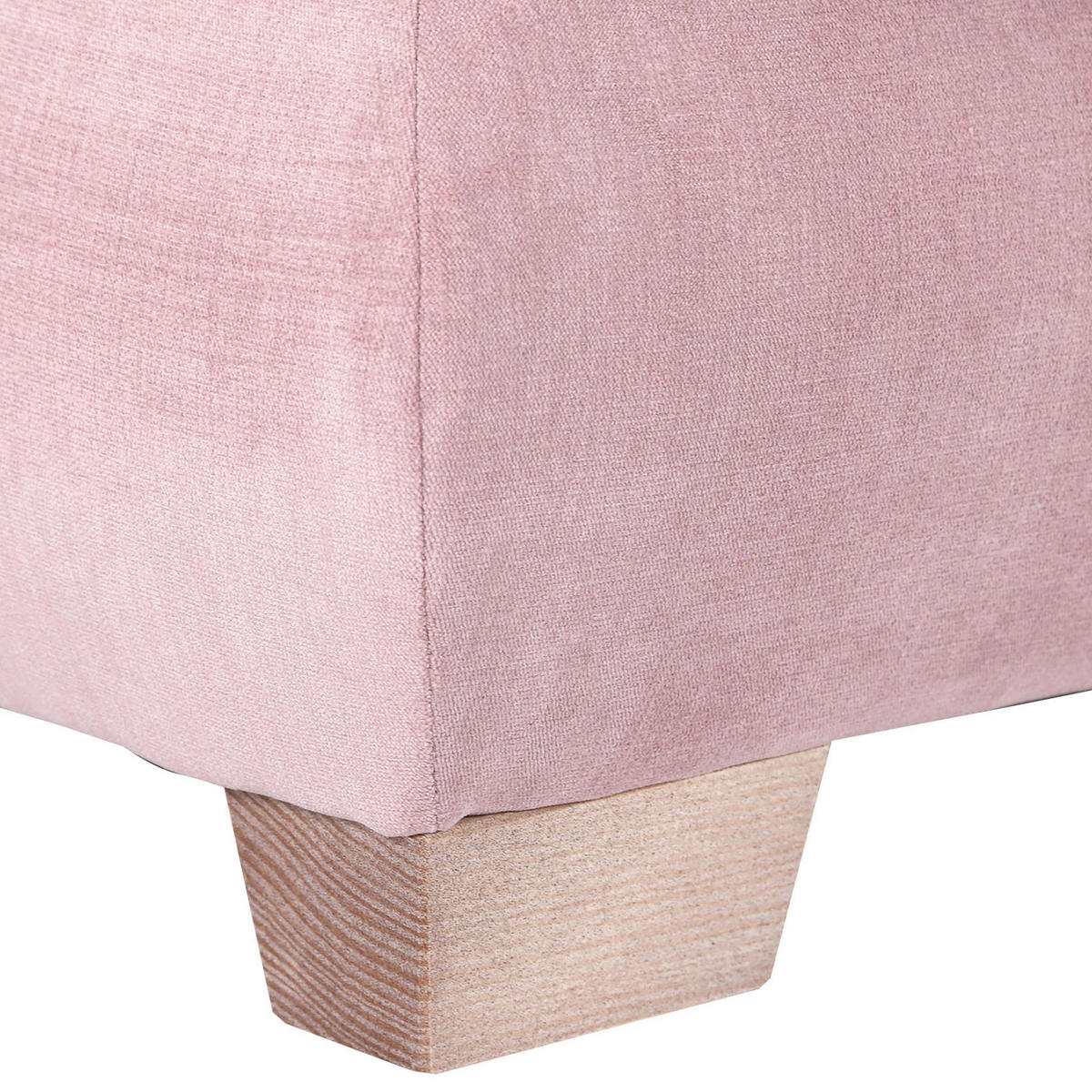 RÉCAMIERE Altrosa Mikrofaser  - Eichefarben/Altrosa, LIFESTYLE, Holz/Textil (176/85/88cm) - Xora