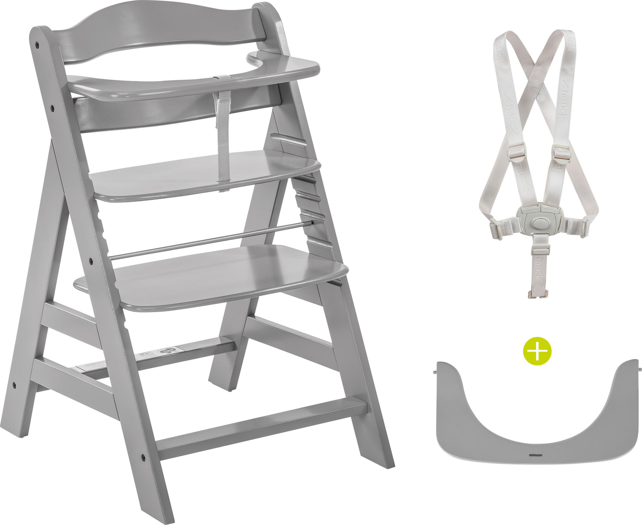 HOCHSTUHL ALPHA +  - Grau, LIFESTYLE, Holz (56/80/48cm) - Hauck