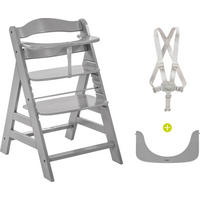 VYSOKÁ ŽIDLE, buk, šedá - šedá, Lifestyle, dřevo (56/80/48cm) - Hauck