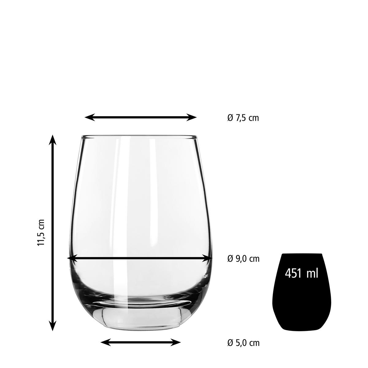 GLÄSERSET STEMLESS  12-teilig  - Klar, Basics, Glas (9/11,5cm)