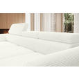 ECKSOFA  in Cord Creme  174/277 cm  - Creme/Schwarz, KONVENTIONELL, Textil/Metall (174/277cm) - Carryhome